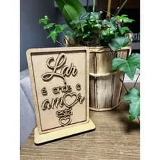 Quadrinho MDF decorativo família, decoração de ambiente