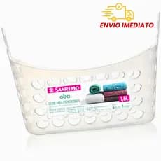 Cesto Para Pregadores Prendedores Roupa Varal Plástico Sanremo 1,6l Kit