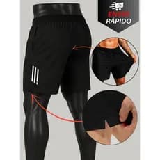Short Esportivo Masculino Dry Fit, Secagem Rápida, Academia & Corrida