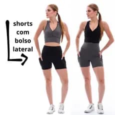 Short Feminino Esportivo Com Bolso fitness Treino Corrida Pilates Ginastica E Academia Conforto E Estilo