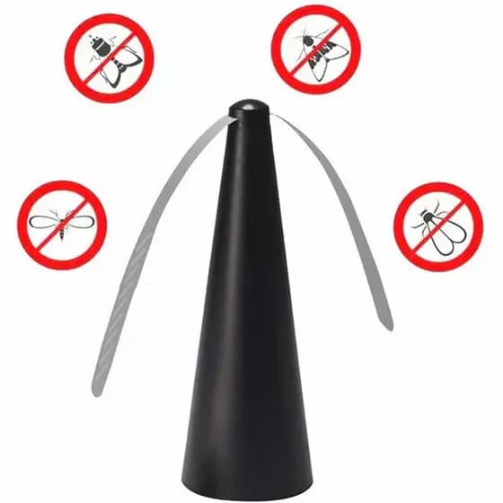 Ventilador Repelente De Moscas Portátil Mesa Com Fio Silencioso Para Cozinha E Churrasco Sem Química