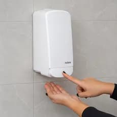 Dispenser Branco em Inox para Sabonete Líquido/Álcool Gel 800ml - Nobre - Sofisticação e praticidade
