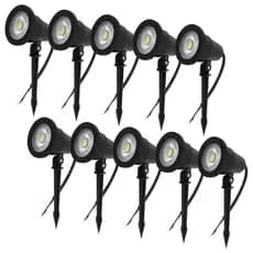 Kit 10 Luminária Espeto Jardim Led 7w Prova Dágua Cob Bivolt