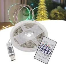 Kit Pisca Led RGB USB + Controle 10m |Controle Aplicativo |Prova d'água| Pisca Pisca Decoração Natal