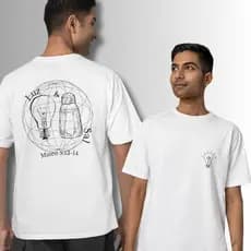 camiseta over camiseta unissex camiseta 100% algod茫o camiseta LUZ e SAL camiseta religiosa