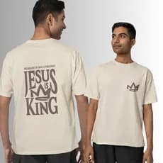 camiseta over camiseta religiosa camiseta JESUS IS KING camiseta 100% algodão