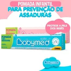 Pomada Infantil Para Prevenção De Assaduras Babymed Cremosa e Hidratante