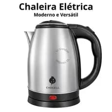 Chaleira Eletrica Inox Aquecimento Rapido Uso Domestico Duravel Pratica Ideal para Cozinha