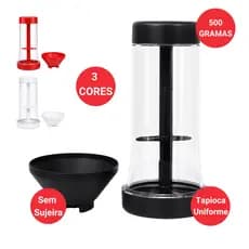 Misturador de Tapioca com Peneira Dispenser Dosador 500g para Farinha Polvilho e Temperos
