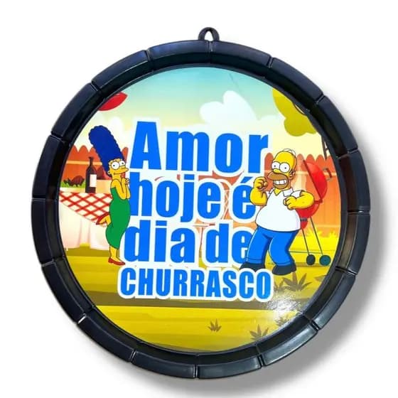 Tampas Decorativa de Parede Personalizada 27cm Áreas Gourmet Lazer Churrasco