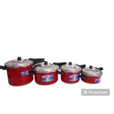PANELA DE PRESSÃO FECHAMENTO EXTERNO VERMELHA 3/4,5/7 OU 10L ASJ + ENVIO RÁPIDO
