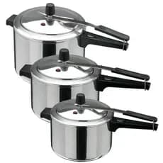 KIT 3 PANELAS ALUMINIO POLIDA ( 3 LITROS 4,5 LITROS E 7 LITROS ) ALUMINIO SÃO JORGE + ENVIO RÁPIDO E SEGURO