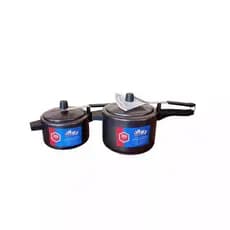 KIT Panela de Pressão ASJ KIT 1UN PANELA PRETA CRAKEADA 2,5 LTS + 1UN 4,5 LITROS PANELA PRETA CRAKEADA