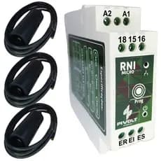 Kit 1 Relé De Nível Inferior Micro Inteligente RNI MICRO e 3 Eletrodos Pêndulo e Cabo De 0.5m Pivolt