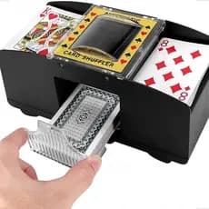 Embaralhador De Cartas Automático Misturador Para 2 Baralhos Poker Truco A Pilha