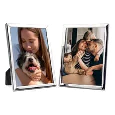 Kit 2 Porta Retratos Foto 15x20 Molduras Em Metal Luxo