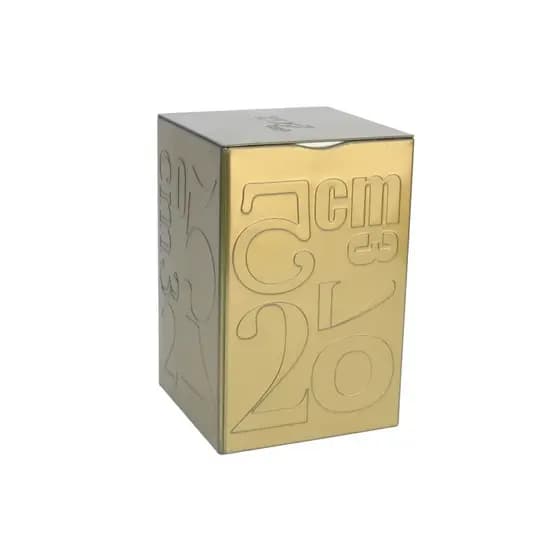 Mostruário - Lata em Metal Multiuso Porta Perfume, Presente ou Decorativa Dourada