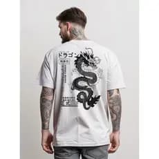 Camiseta Dragão Camisa Masculina Streetwear 100% Algodão Unissex