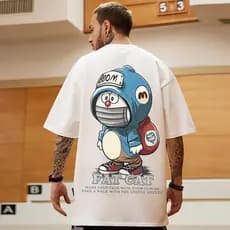 Camiseta Oversized Japonesa Algodão Premium Casual