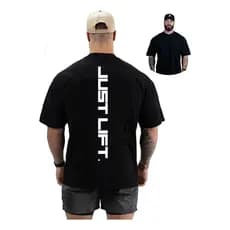 Camisa Oversized Just Lift  Academia Musculação Algodão