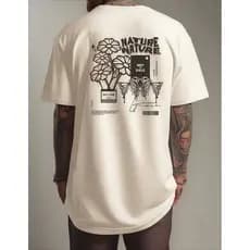 Camiseta Oversized Academia Camisa Street Masculina Marrom