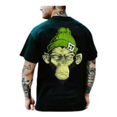 Camiseta Gorila Hit Oversized Algodão Streetwear Larga