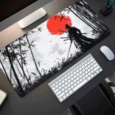 Mouse Pad Gamer Antiderrapante Grande 65x32cm Samurai