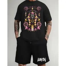 Kit Camiseta Short Moletom Conjunto Egito