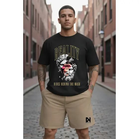 Kit Camiseta Short Moletom Conjunto Reality