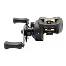 Carretilha de Pesca Maruri Attack Black 7 Rolamentos Drag 5kg Alarme Sonoro Leve 207g Esq