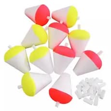kit bóias de isopor para pesca esportiva, numeros 2/3/5 escolha seu kit e divirta-se.