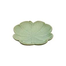 Prato Decorativo de Cerâmica Banana Leaf 20x20x3cm - Lyor