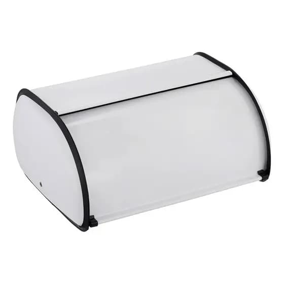 Porta Pão em Metal Conserve Branco 35x23x14,5cm - Mek