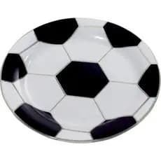 Prato Sobremesa em Vidro Bola de Futebol 18cm - Decor Glass