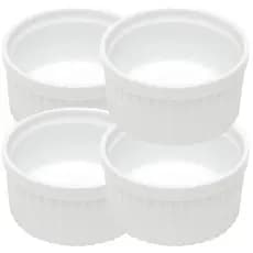 CONJUNTO C/4 RAMEQUIM DE PORCELANA CLASSIC BRANCA 8,5x5 LYOR