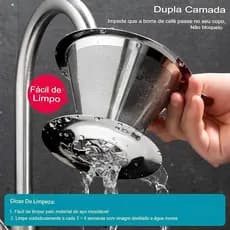 Coador de cafe lavavel pronta entrega pratico em inox.
