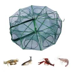 Covo Quadrado Armadilha 6/8 Furos Zíper Retrátil Camarão Siri Lambari