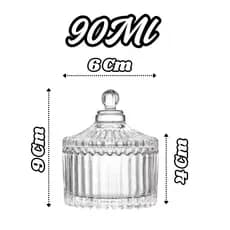 Mini Bomboniere Potiche Vidro com Tampa 90ml -  Lembrancinha Casamento Batizado Festa