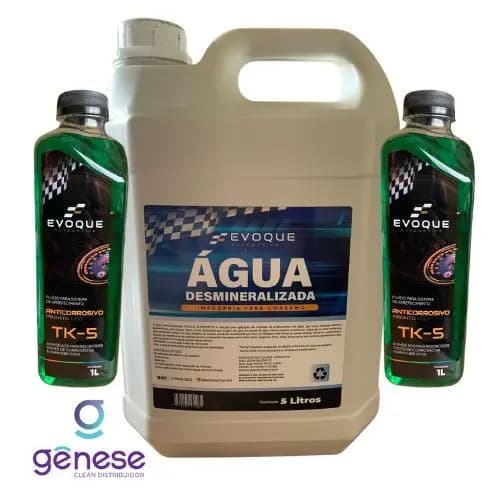 KIT ÁGUA + ADITIVOS PARA RADIADOR VERDE