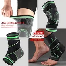 Joelheira ou Tornozeleira Compressão Esportiva Treino Alivio de Dor Estabilizadora