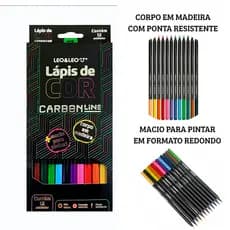Lápis De Cor 12 Cores Carbonline Leo e Leo
