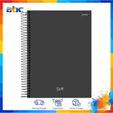Caderno Espiral Capa dura 1/4 Stiff Preto 80 Folhas - Jandaia