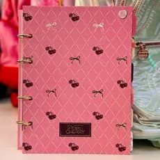 Caderno Argolado Colegial Street Cherry Perfumado 160 Folhas