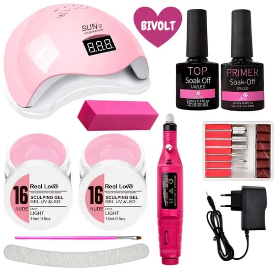 Kit Unhas Banho De Gel Completo