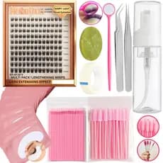 Kit Completo para Extensão e Alongamento de Cílios Flower Profissional e Iniciante