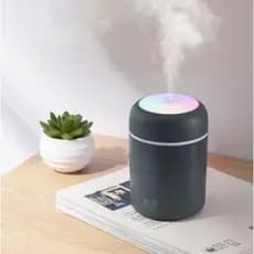 Umidificador De Ar Portátil Usb Ultrassônica 300ml Coloridos LED H2O