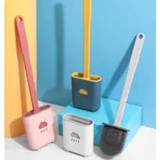 Escova Sanitária Quadrada Limpeza Banheiro Parede Silicone privada suporte