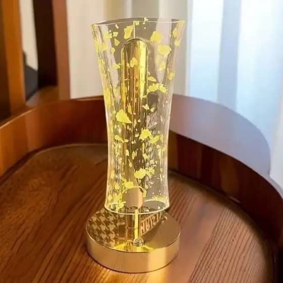 Luminária de Mesa Lâmpada Touch Quarto Luxuosa Cristal Acrílico 3 Tons de Led