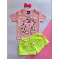 TAM M BEBÊ conjunto infantil menina verão,roupa infantil menina,conjunto verão menina