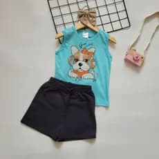 TAM 8 Conjunto infantil menina,roupa infantil menina, conjunto infantil menina verão,regata menina
